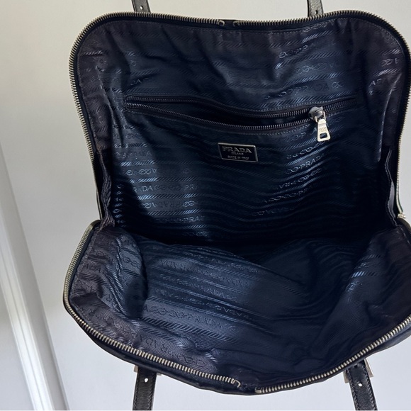 Vintage Prada navy dark blue nylon handle shoulder bag - Picture 6 of 16
